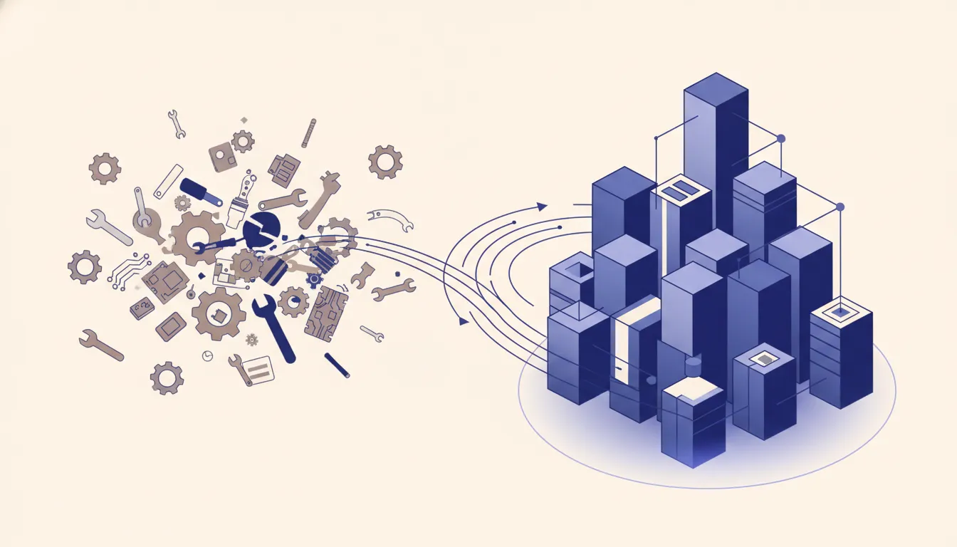 Branded operations map for You Don't Have a Tool Problem. You Have an Architecture Problem.
